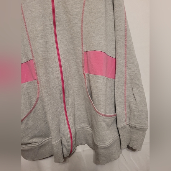 Grey/pink XL zip up jacket with pockets - Picture 5 of 12
